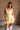 Elora Lemon Yellow Denim Flare Dress- top front view