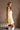 Elora Lemon Yellow Denim Flare Dress- close up side view