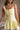 Elora Lemon Yellow Denim Flare Dress- close up top view