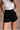 Aleena Black Tie Waist Shorts- front view