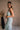 Indie Sage Green Ribbed Ruched Midi Dress- close up side view