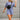 Charlie Dusty Indigo Short Sleeve Romper- full body view