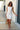 Kenzie Off White Open Back Mini Dress- full body front view