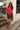 Reign Red Open Knit Flare Tank- full body view