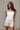 Elsie Ecru Stitch Detail Denim Shorts - view of front