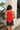 Reign Red Open Knit Flare Tank- back view