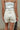 Elsie Ecru Stitch Detail Denim Shorts - close back view