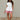 Aubrey White Zip Front Tank Top - full body front view