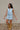 Sena Blue Denim Lace Mini Skirt - frontal side view