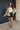 Scarlet Taupe Button-Up Long Sleeve Top- full body view