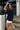 Victoria Navy & White V-Neckline Top- side view