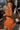 Milani Orange Feather Mini Dress- frontal side view