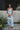 Quinn Blue Strapless Wide Leg Jumpsuit - full body front view