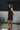 Nila Black Floral Applique Mini Dress - full body side view