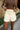 Maria Cream Polka Dot Denim Shorts - front view