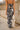 Lilly Black & Ivory Floral Pants - lower body back view