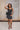 Clea Black & White Polka Dot Mini Skirt - full body front view