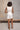 Darcy Beige Linen Vest - front view -  full body back view