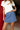 Jessie Medium Wash Denim Skort - close up front view