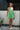 Elody Green Crochet Mini Dress - full body view