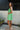 Elody Green Crochet Mini Dress - full side view