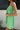 Elody Green Crochet Mini Dress - close up side view