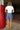 Jessie Medium Wash Denim Skort - full body back view