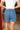 Jessie Medium Wash Denim Skort - close up back view