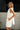 Brenna Cream Scarf Draped Mini Dress - side view