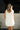 Brenna Cream Scarf Draped Mini Dress - close back view