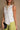 Margo Ivory Asymmetric Polka Dot Tank - frontal side view