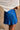 Hollie Blue Satin Polka Dot Mini Skirt - back view