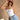 Lina White American Flag Tank Top - front view