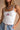 Lina White American Flag Tank Top - close up