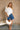 Paula Pleated Denim Mini Skirt - full body front view