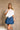 Paula Pleated Denim Mini Skirt - front view