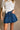 Paula Pleated Denim Mini Skirt - front 