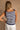 Mia Navy & White Striped Tie Tank - back view