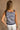 Mia Navy & White Striped Tie Tank - back view