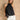Cadie Black Tie Back Halter Tank - front view