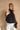 Cadie Black Tie Back Halter Tank - view of front