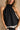Cadie Black Tie Back Halter Tank - close up front view