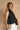 Cadie Black Tie Back Halter Tank - view of side