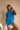 Larsen Blue Striped Knit Shorts - front view