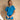 Larsen Blue Striped Knit Top - front view