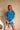 Larsen Blue Striped Knit Top - front view