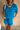 Larsen Blue Striped Knit Shorts - top down front view