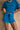 Larsen Blue Striped Knit Shorts - close front view