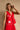 Talia Red Tropical Tie Front Top - frontal side view