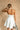 Piper White Flare Mini Dress- close up back view